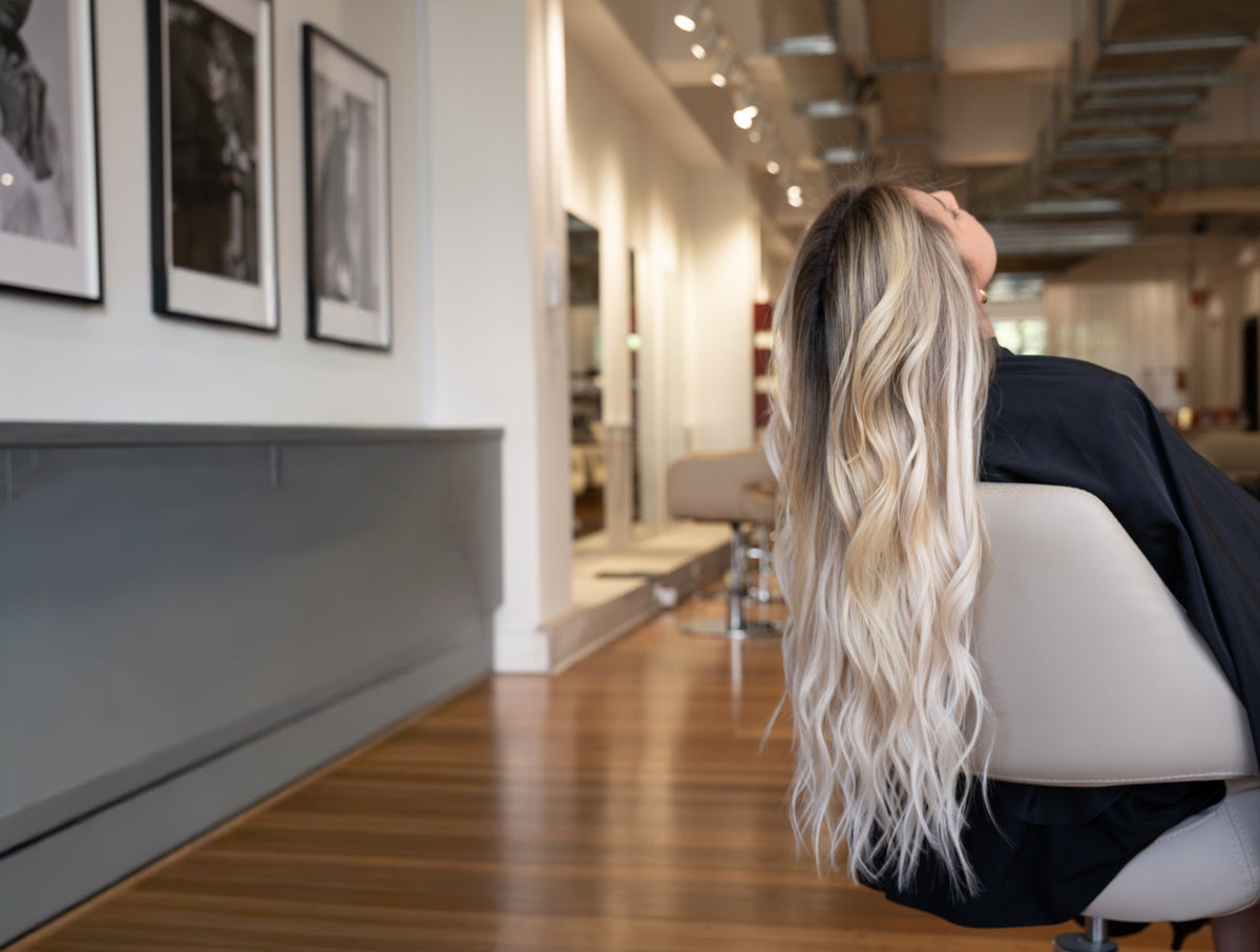 Hadrill hair extensions in the salon